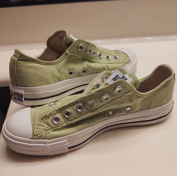 Converse Shoes - Converse Lime Green Unisex Laceless Slip Ons